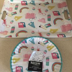 12Plates And Large Serving Tray For $10, Coffee Sispwnser $5