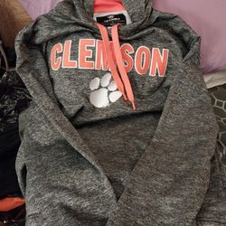 Clemson Hoodie Gray Top Of The World Size Large 15 Dollars 
