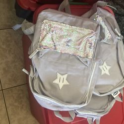 Three girl backpacks