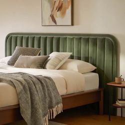 Article | King Velvet Headboard | Rolph - Plush Pacific Green | $799 Retail - Delivery Available