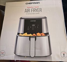 8-QUART STAINLESS STEEL TOUCH CONTROL 1-BASKETS AIR FRYER