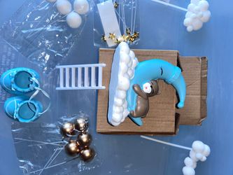Baby  boy cake topper / baby shower