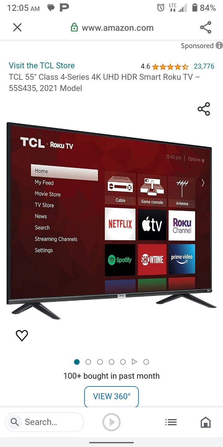 4k Tcl Roku Tv 55'