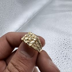 10k Gold Nugget Ring 