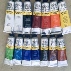 (14) Winsor and Newton  (Acrylics)  6.75floz