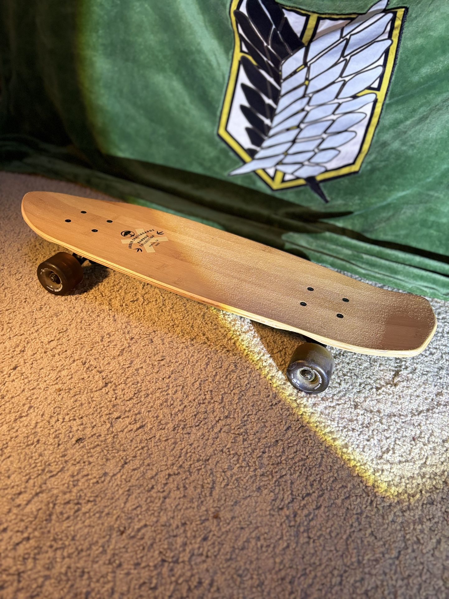 Arbor Pocket Rocket Bamboo Cruiser – Artist Series – Mini Skateboard Complete