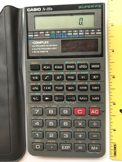 Casio Fox-115D super fx calculator with its cover
