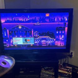 Samsung TV 45” (Approx) Plus Roku Control, And TV Stand