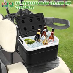 New 10LOL Golf Cart Ice Cooler Universal Insulated Portable Cooler Lightweight Ice Chest Box with Mo