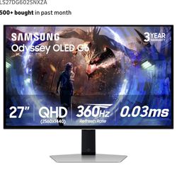 Samsung 27” Odyssey OLED G6 (G60SD)