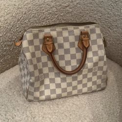 Pre-loved Louis Vuitton Speedy 25 Damier Azur Bag