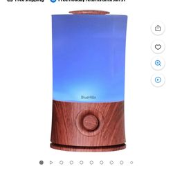 BlueHills 2000 ml Premium Essential Oil Diffuser Humidifier Extra Large Capacity - Dark Wood Grain 