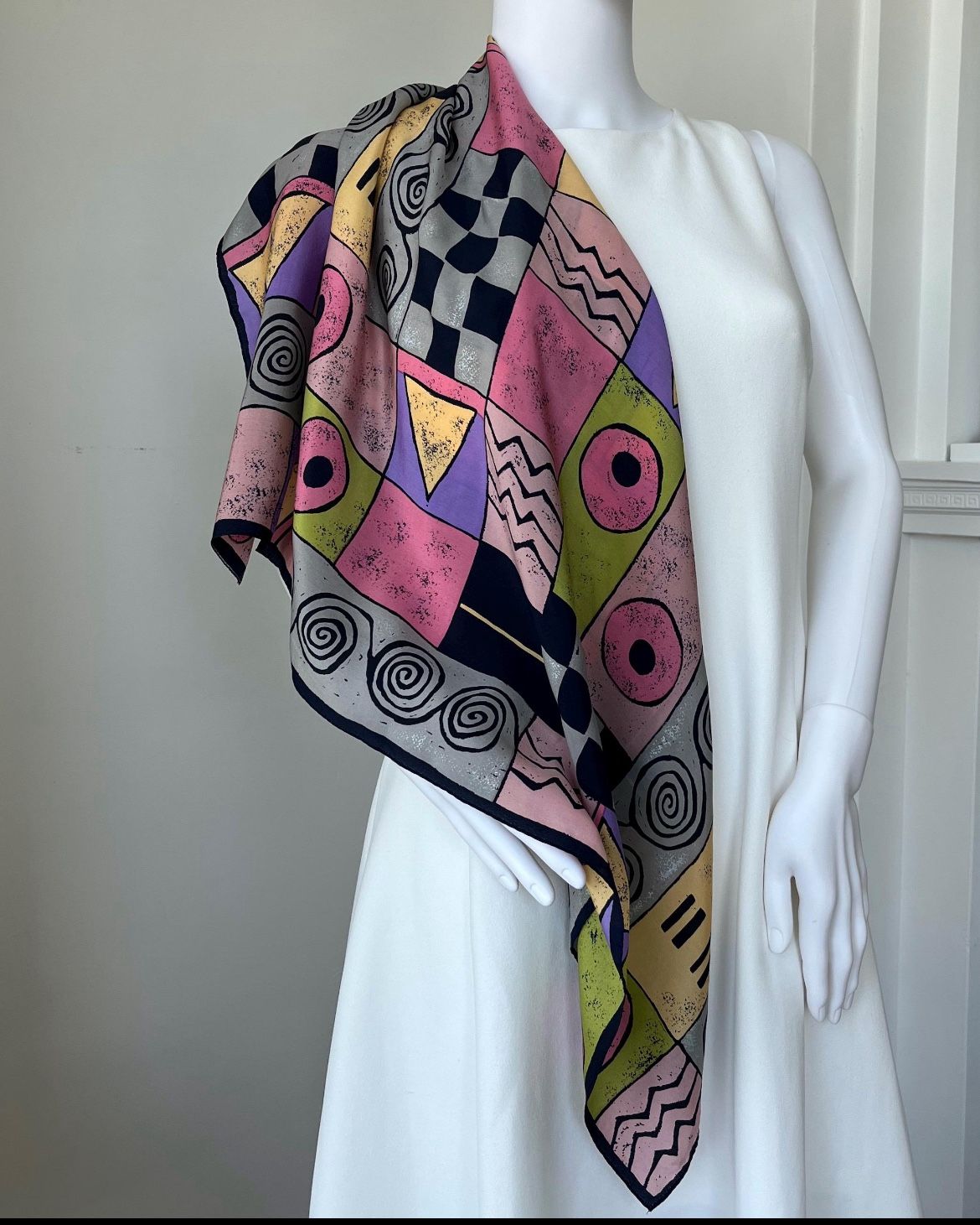 Vintage 1980’s Silk Designer Scarf by Echo