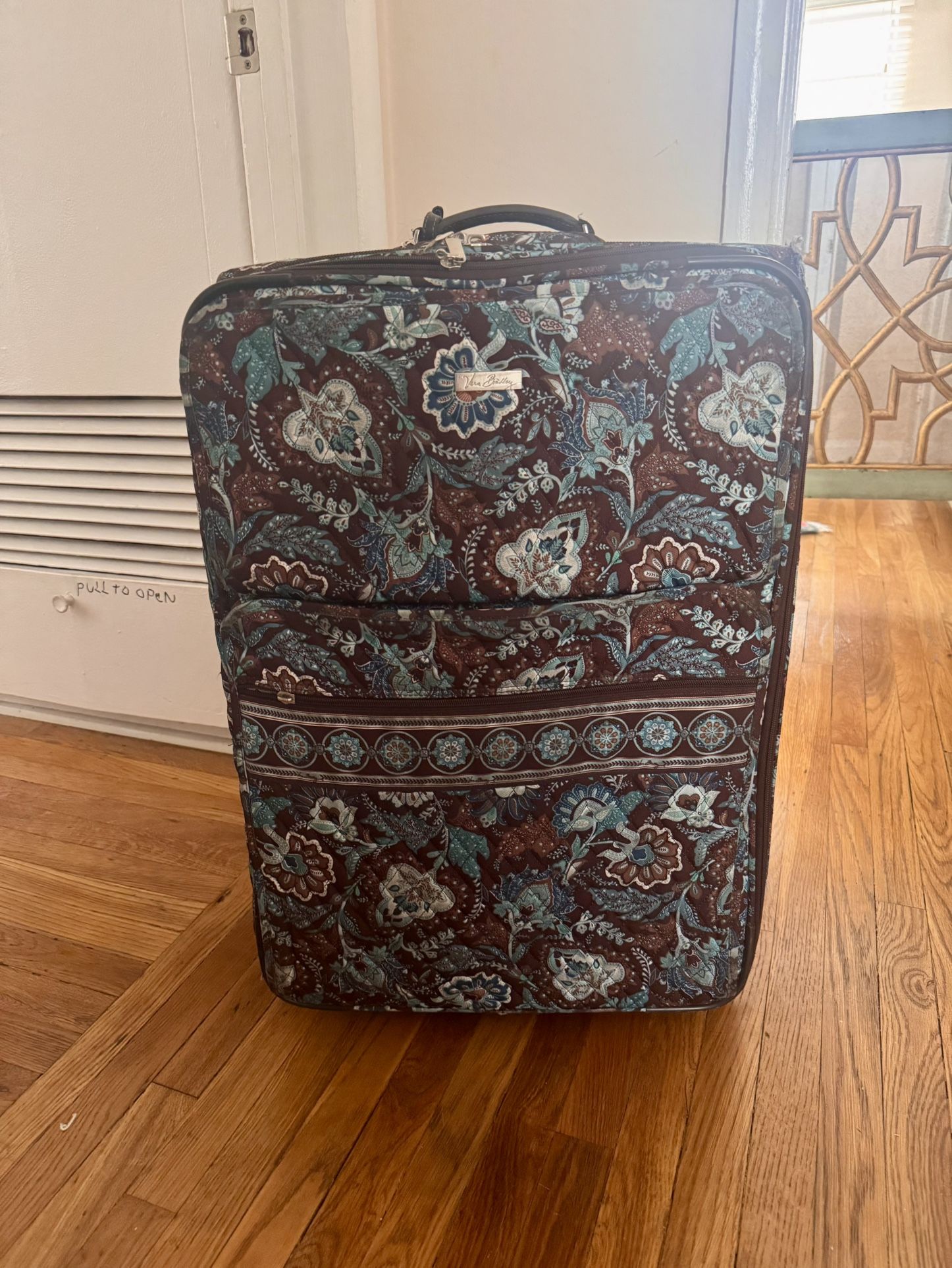 Vera Bradley 26” Suitcase In Java Blue
