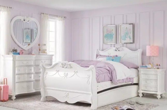 Princess Fairytale 5-Piece Bedroom Set w/ Mattress – $2,100 (High Point, NC)