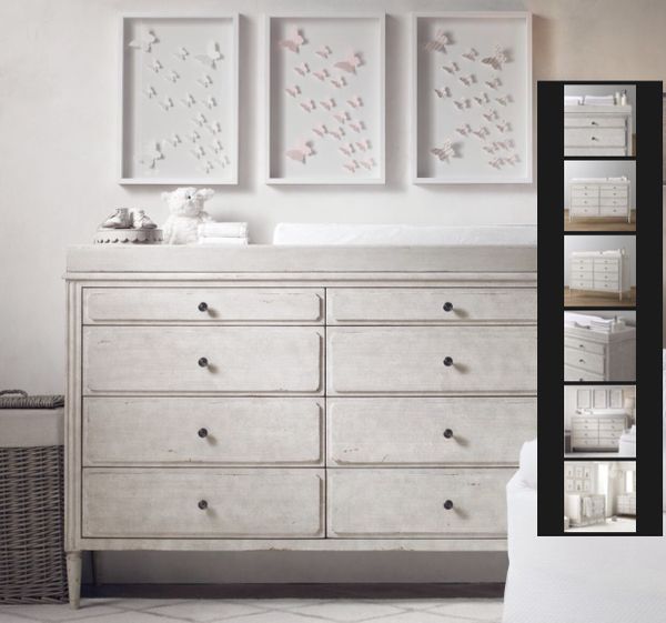 Restoration Hardware Nursery Dresser With Topper For In Restoration Hardware Nursery Dresser With Topper