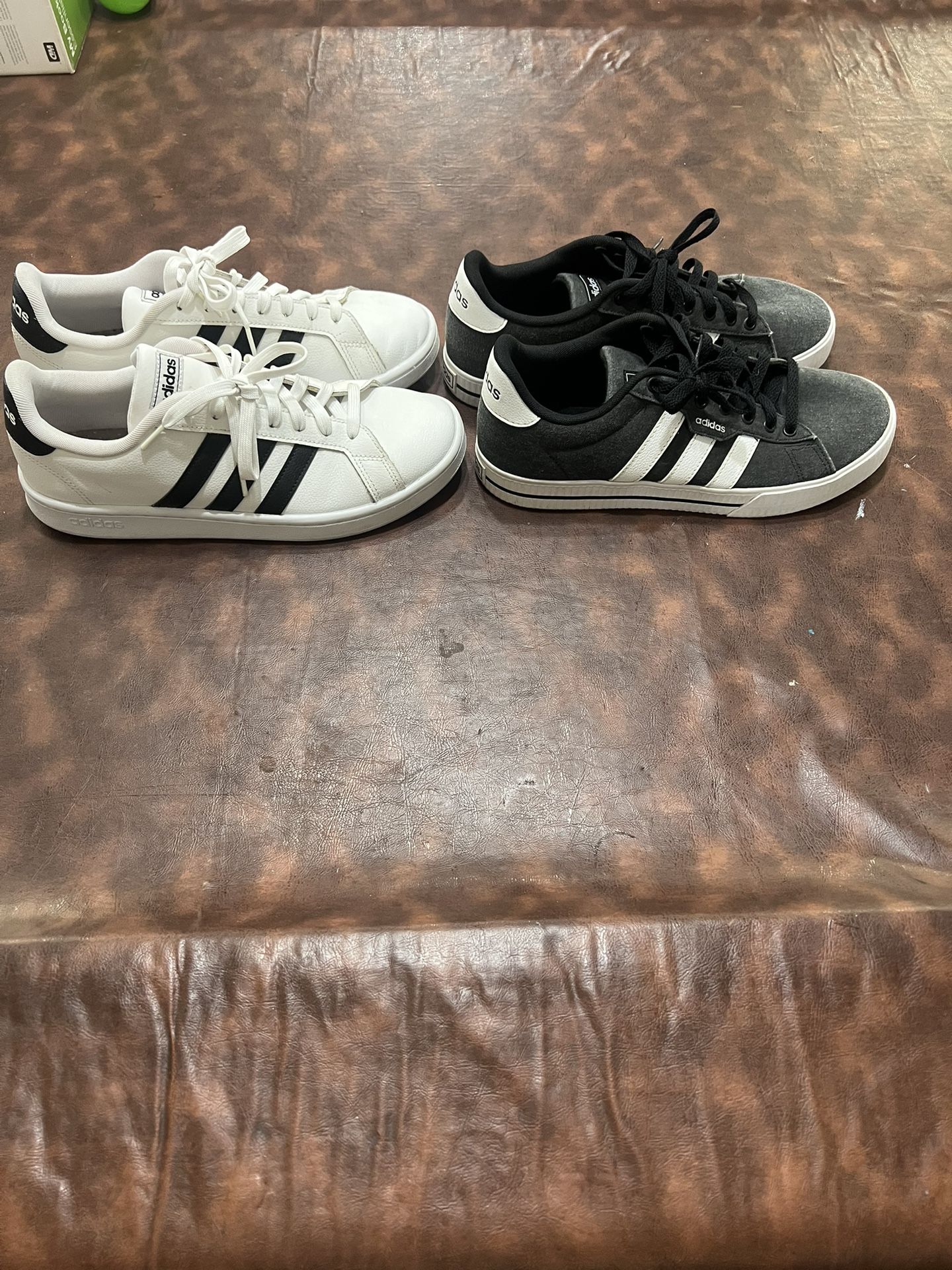 Mens 2 pairs of Adidas Shoes Size 9