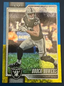 2026 Topps Brock Bowers #119 Blue Holo Foil /150 Raiders