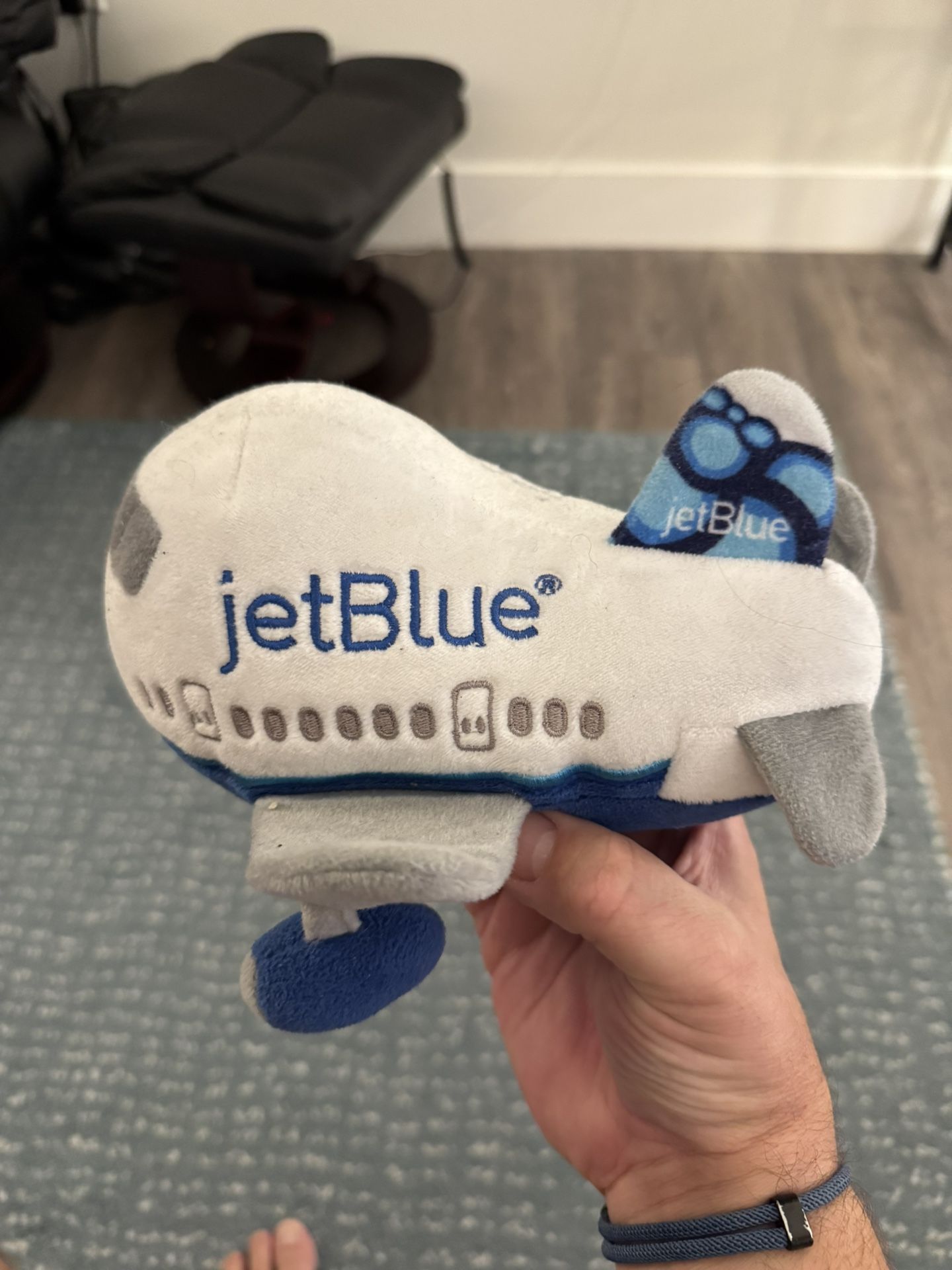 Stuffed JetBlue Airplane 4 Kids Or Adults Keepsakes