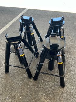 Set of 4 Torin 10 Ton Medium Height Tripod Jack Stands (Never Used)