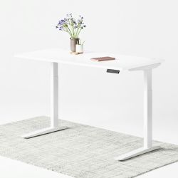 Fully Jarvis Electric Adjustable Standing Desk In White Laminate