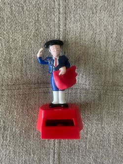 Spanish Bull Fighter Matador Bobble Solar Power Car Dash Office Desk Gift