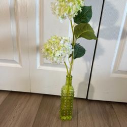small green vase with plant 
