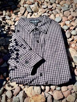 Beverly Hills Polo Club Designer Shirt - L, Grey/Black