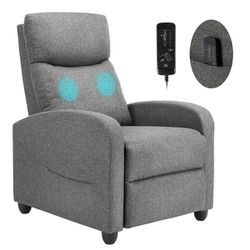 Gray Living Room Chair Recliner Massage Recliner Sofa Chair Home Theater Seating