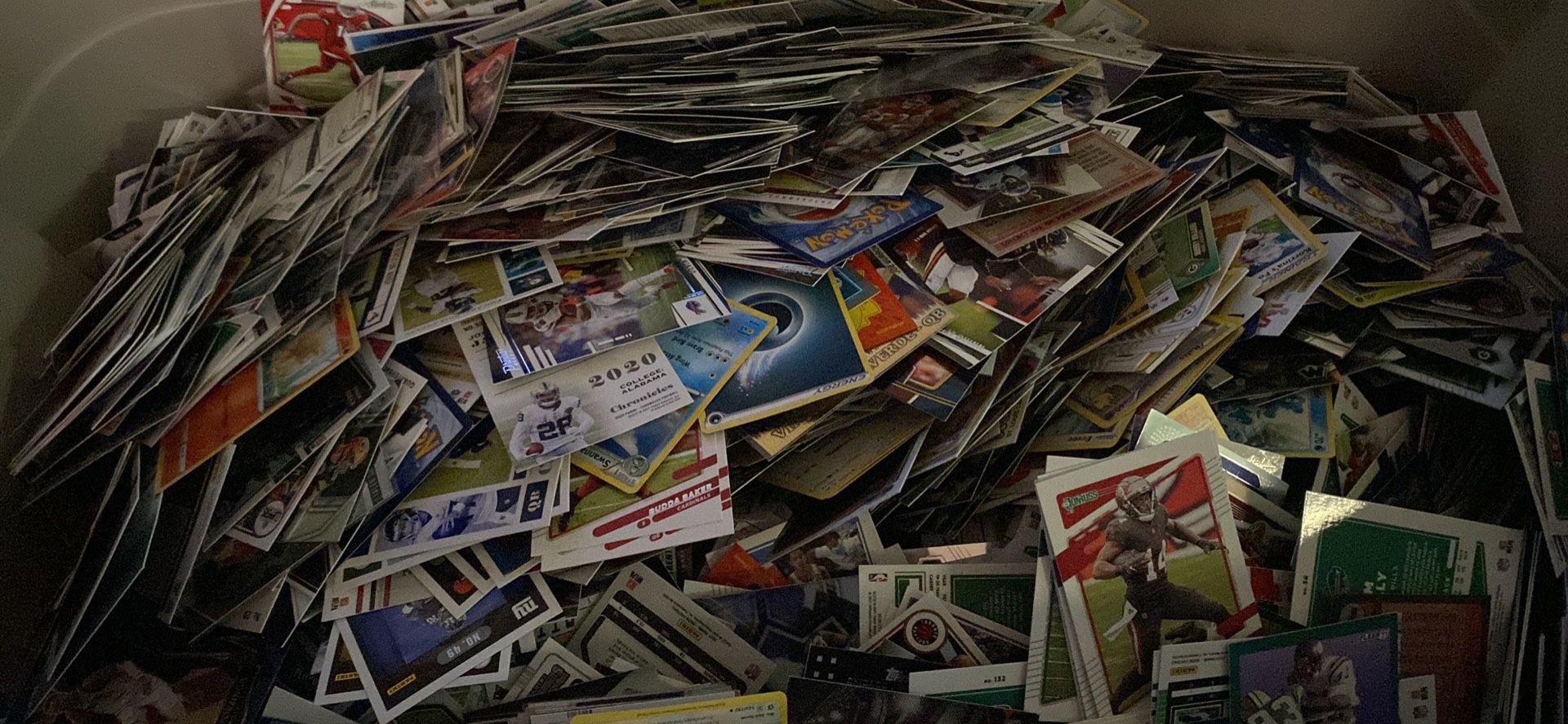 Selling A Container Filled With Sports Cards And Sports Cards TOGETHER