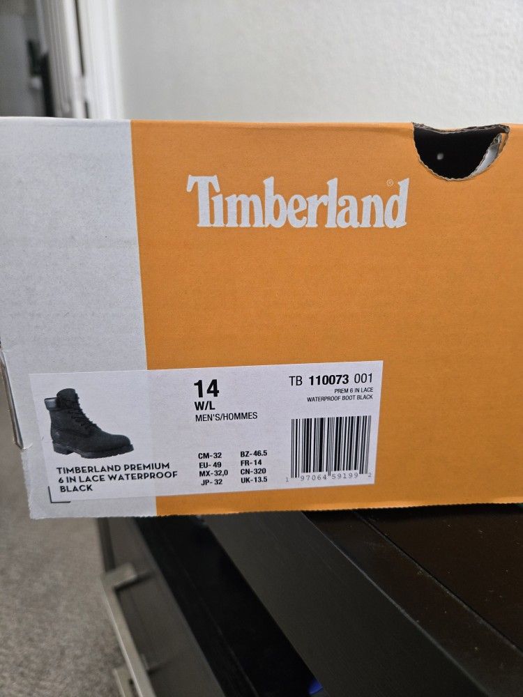 Timberland Premium 6" Black On Black Suede Casual Boot