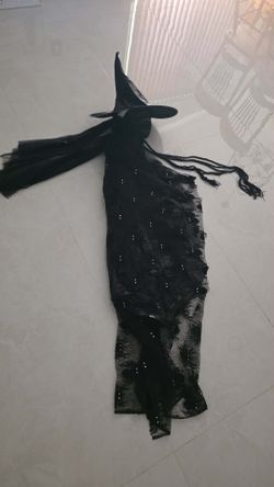 Decorated Witch Halloween Costume with Hat