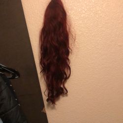 Red Ponytail Extension 