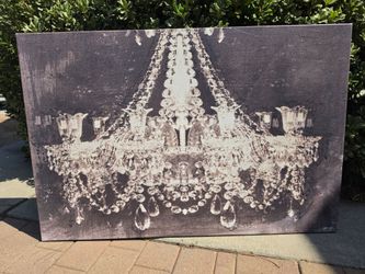 Wall art. Chandelier photo on canvas