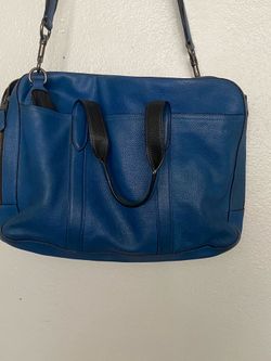 Authentic COACH Leather blue bag inside are clean $40