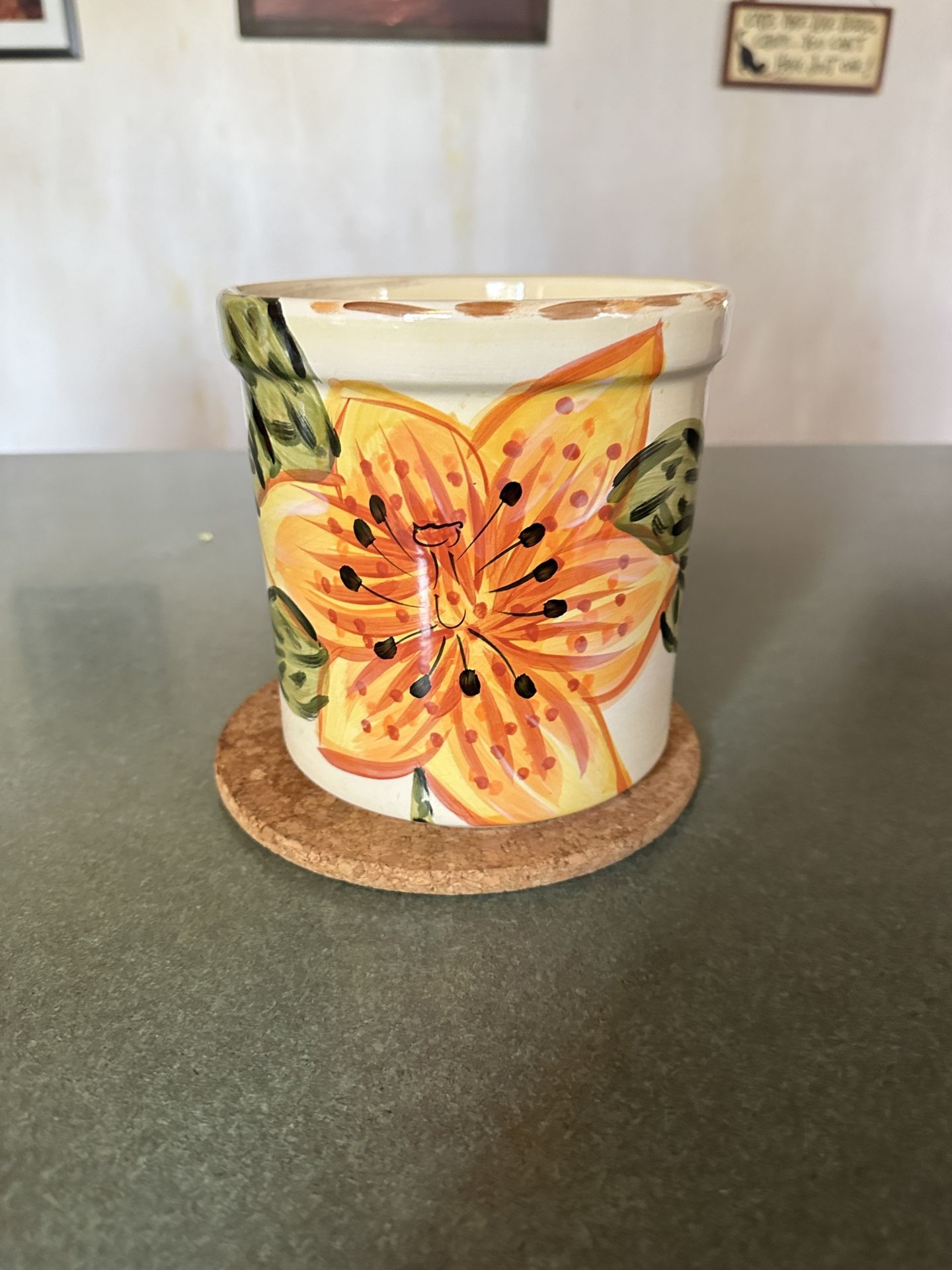 Hand Painted Ceramic Pot