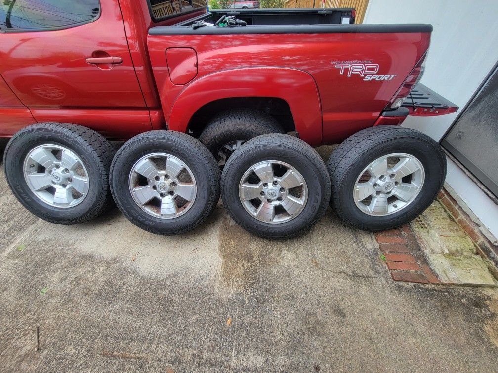 Used Toyota Tacoma Tires And Rims 265-65R-17. These Are 6 Lug Rims for ...