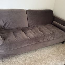 Grey Suede Couch