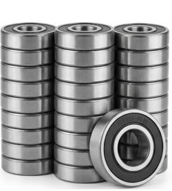 20 Pcs Ball Bearings, 608 2RS Bearing Steel Sealed Deep Groove Bearings