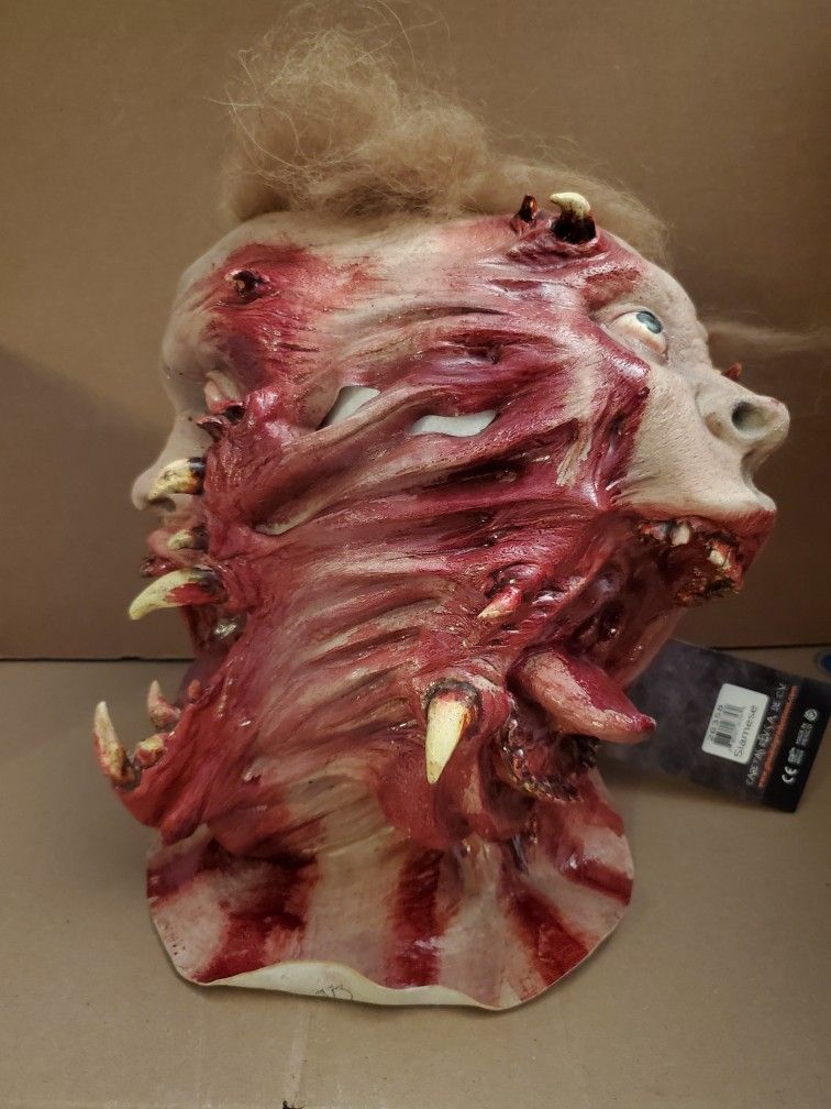Siamese Twins Mask Halloween Horror 2 Faces Latex Adult ghoulish productions new