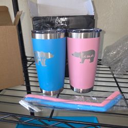 Mama Bear & Papa Bear Tumbler Set