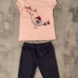 LIKE NEW‼️ 3T —- BEAUTIFUL 2 PIECE SET FOR BABY GIRL