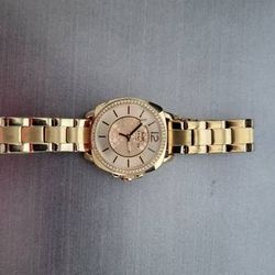 COACH Chelsea Crystal Accent Gold-Tone Ion-Plated Stainless Steel Watch