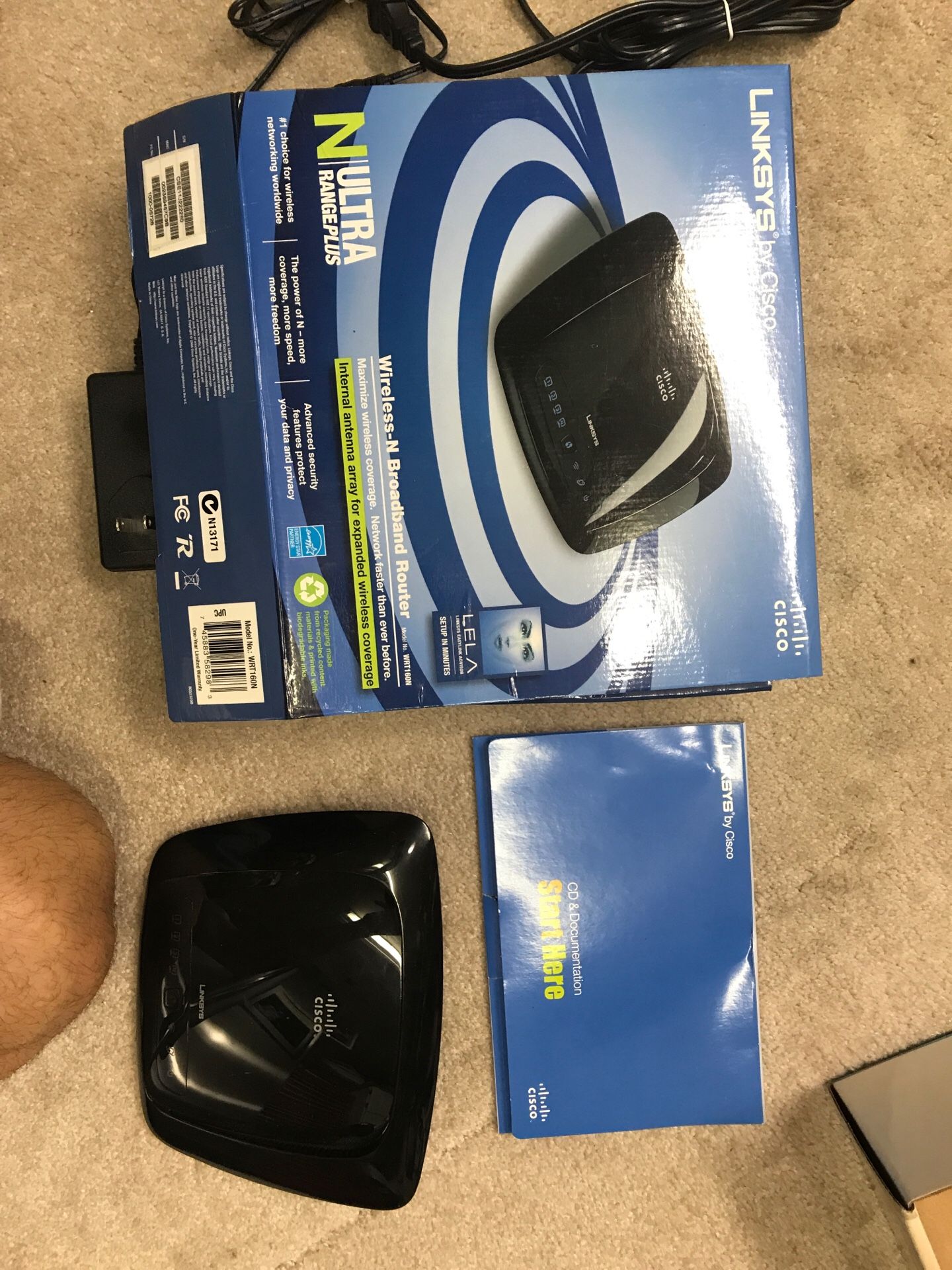 Cisco Linksys internet router N ultra range plus