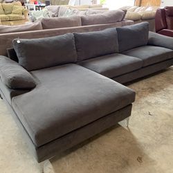 Grey L Shaped Modern Sectional Couch “WE DELIVER”
