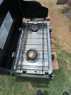 Propane portable stove 2 burners electric igniter good For Camping