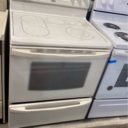 Beige Glasstop Stove