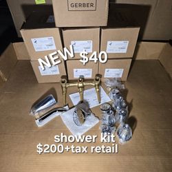 New  3 handle Gerber   Shower Kit $200+tax Retail , Water Valve Included . My price only $40 each kit
