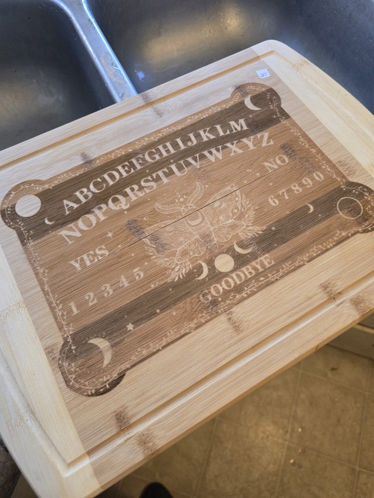 Ouija Board Kitchen Cutting Board Crack In The Middle 