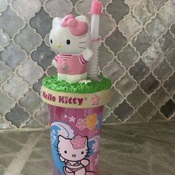 Hello Kitty Cup with Straw